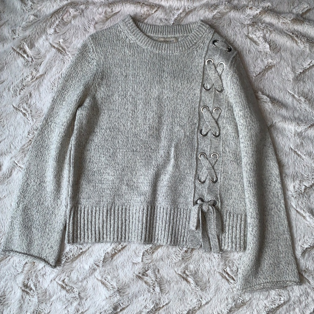 Calvin Klein Jeans - White/Grey Wool Sweater